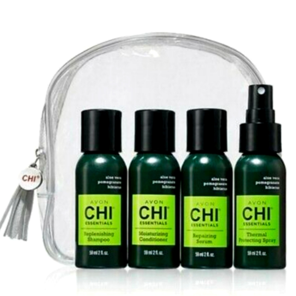 AVON CHI Essentials Hair 4pc Travel Kit Shampo